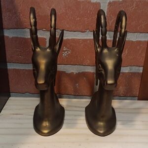Bronze Antelope Bookends